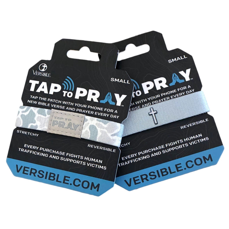 Tap To Pray® Wristband – River Rock Camo - Aspen