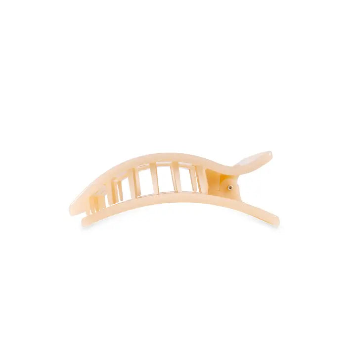 Teleties Flat Rectangle Hair Clip | Small | Almond Beige