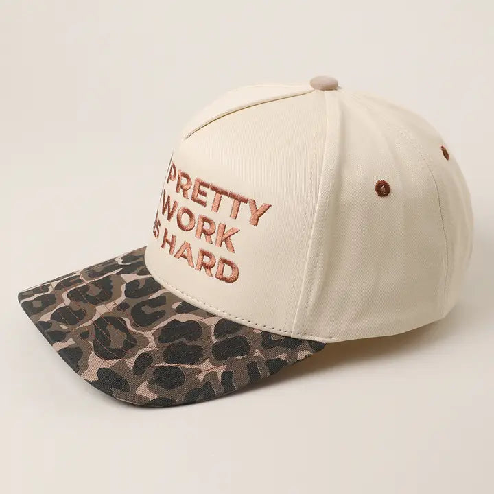 Too Pretty To Work Embroidery Trucker Hat