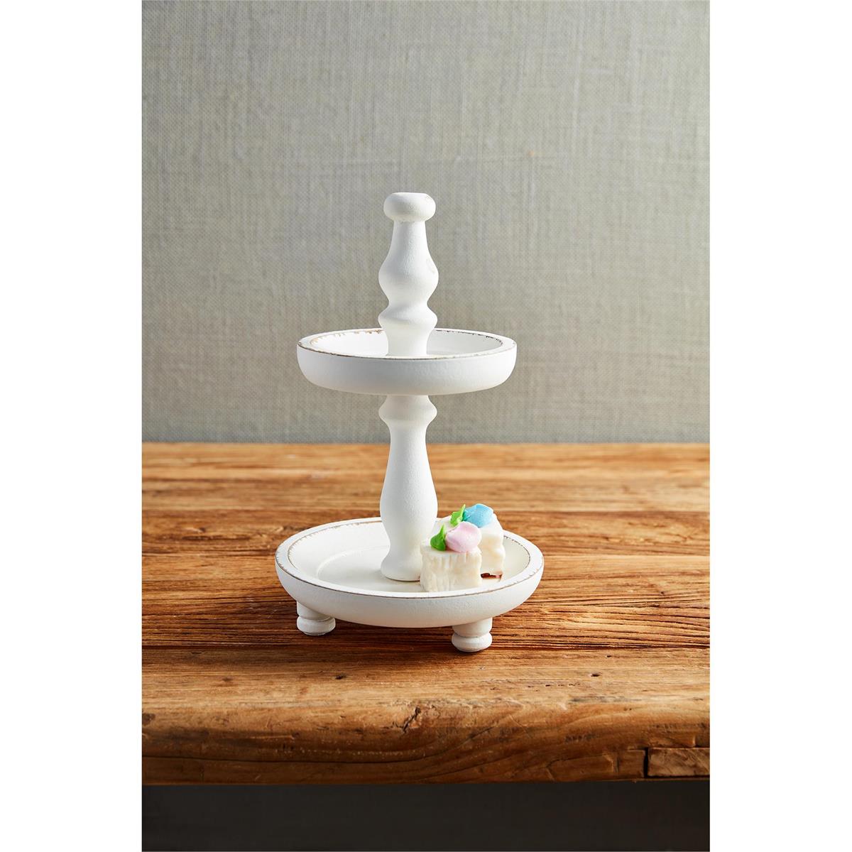 MUD PIE WHITE TIERED SERVER