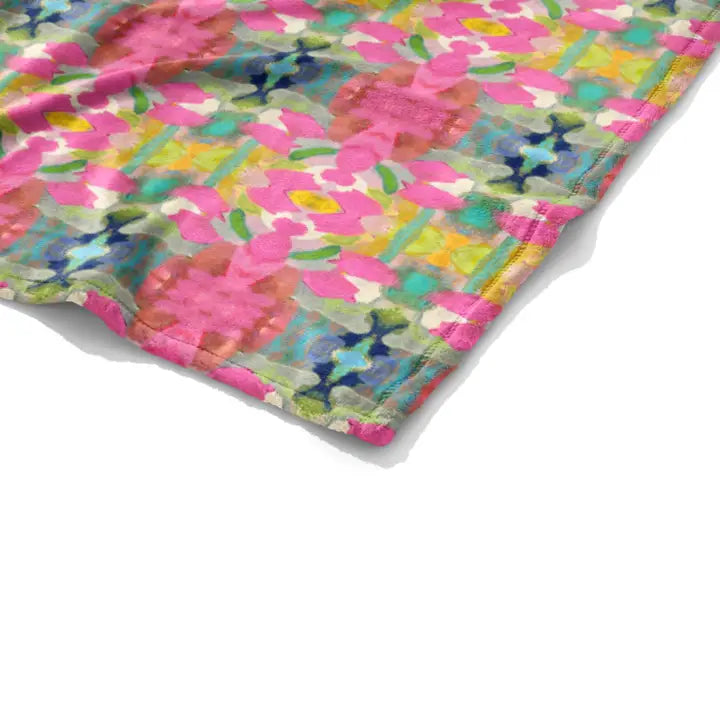 Laura Park Designs Pink Paradise Fleece Blanket