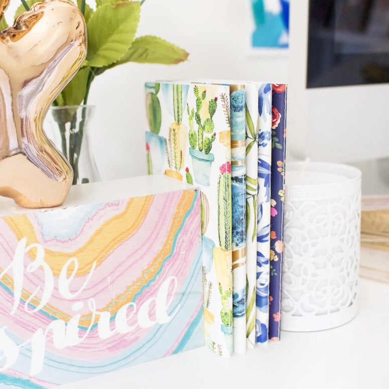 Bloom Mini Blank Lined Notebook Sets of 5, 5.5" X 2.5"
