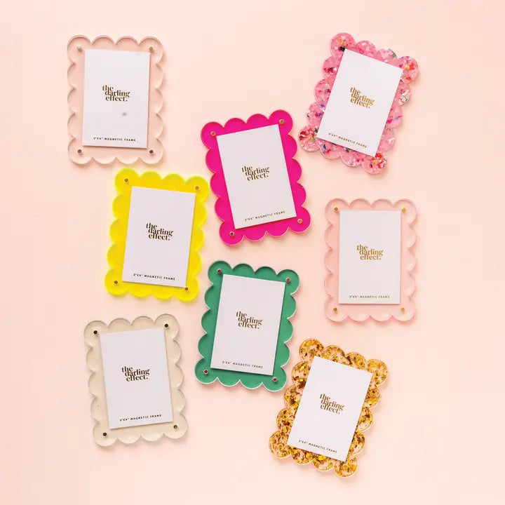 The Darling Effect Mini Acrylic Picture Frame Magnet-Confetti Gold