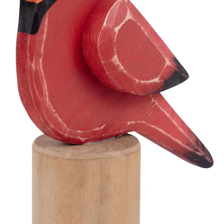 Glory Haus Red Bird Small On Wood