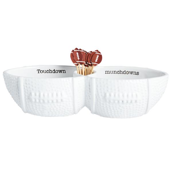 MUD PIE FOOTBALL TOOTHPICK SERVER