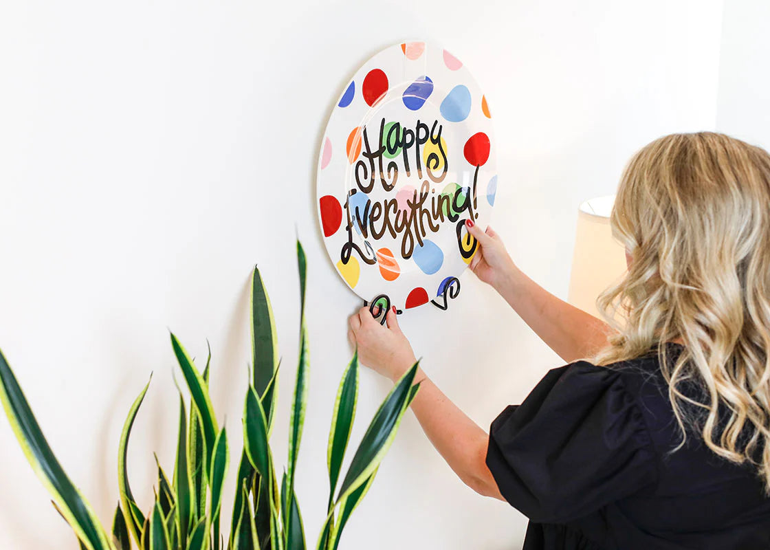 HAPPY EVERYTHING! BLACK SWIRL BIG PLATE STAND