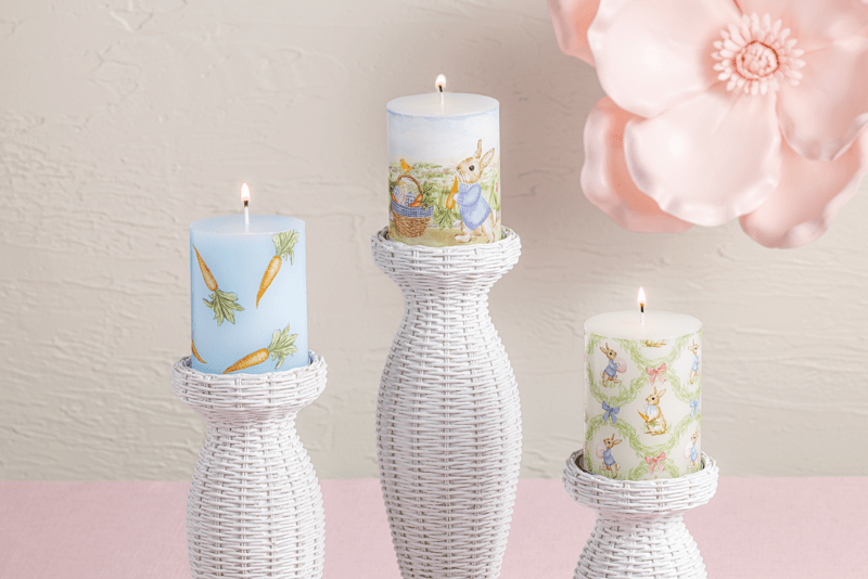 MUD PIE EASTER SCENE PILLAR CANDLE