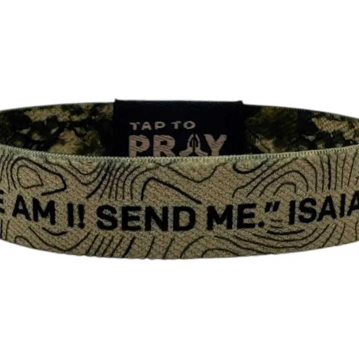 Versible Tap To Pray™ Wristbands - Valor Camo & Isaiah 6:8