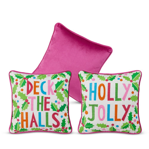 RAZ Imports 12" HOLLY JOLLY PILLOW