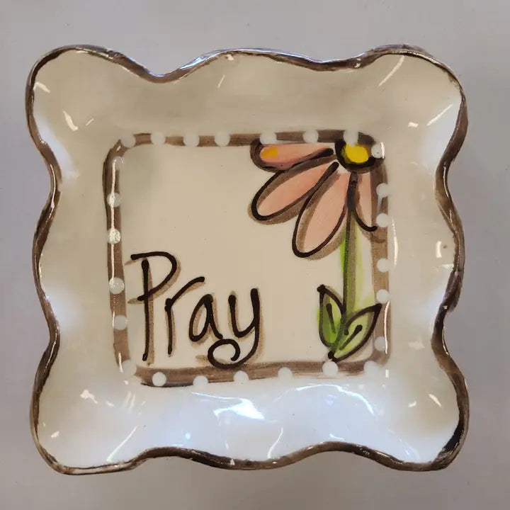 Heartfelt Traditions Small Candle Plate (Aw Flower Pray)