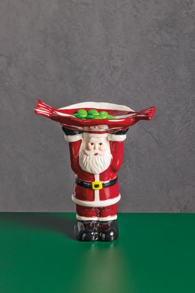 MUD PIE SANTA CANDY PEDESTAL
