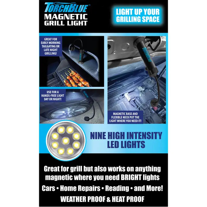 TorchBlue Matte Black Magnetic Grill Flashlight