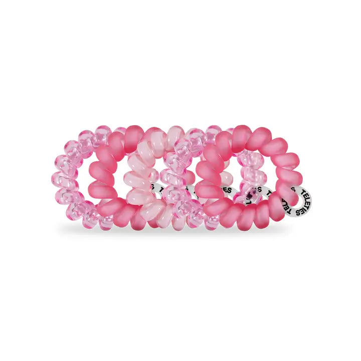 Teleties Spiral Hair Coils | Tiny | Pretty in Pink Hair Ties