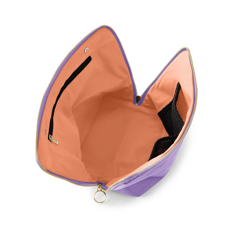 Kusshi Spring Bloom Vacationer- Lavender Fabric with Rosebud Interior