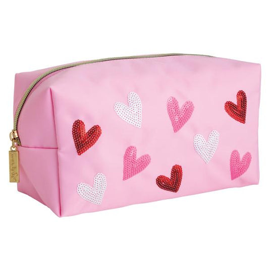 MUD PIE PINK HEARTS SPARKLE CASE