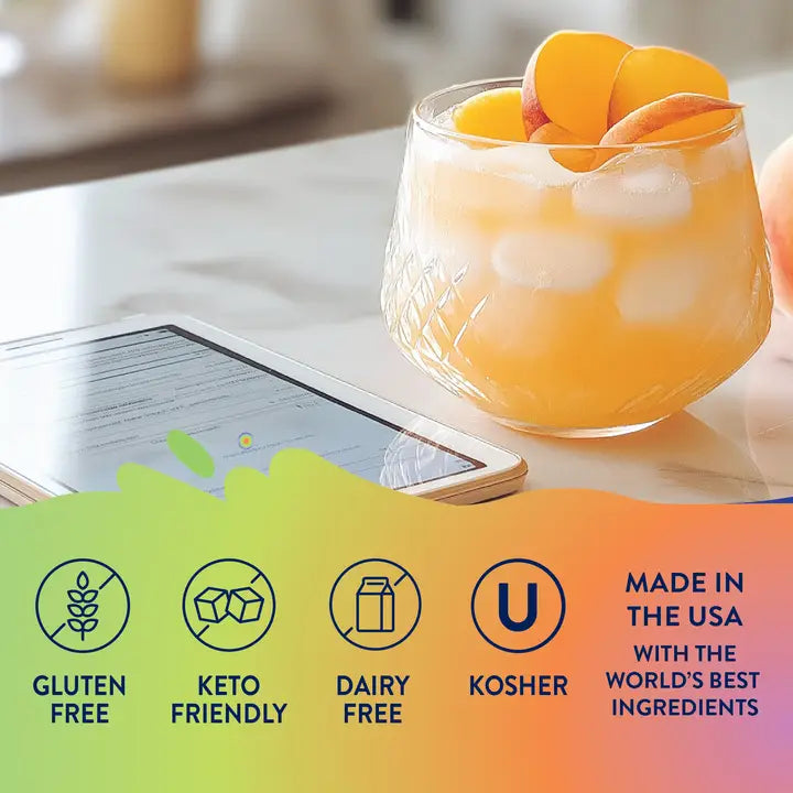 Jordan's Skinny Mixes Sugar Free Peach Mango Energy Syrup