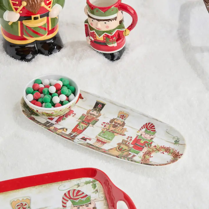 Certified International Nutcracker Parade Melamine Tray and Bowl Gift