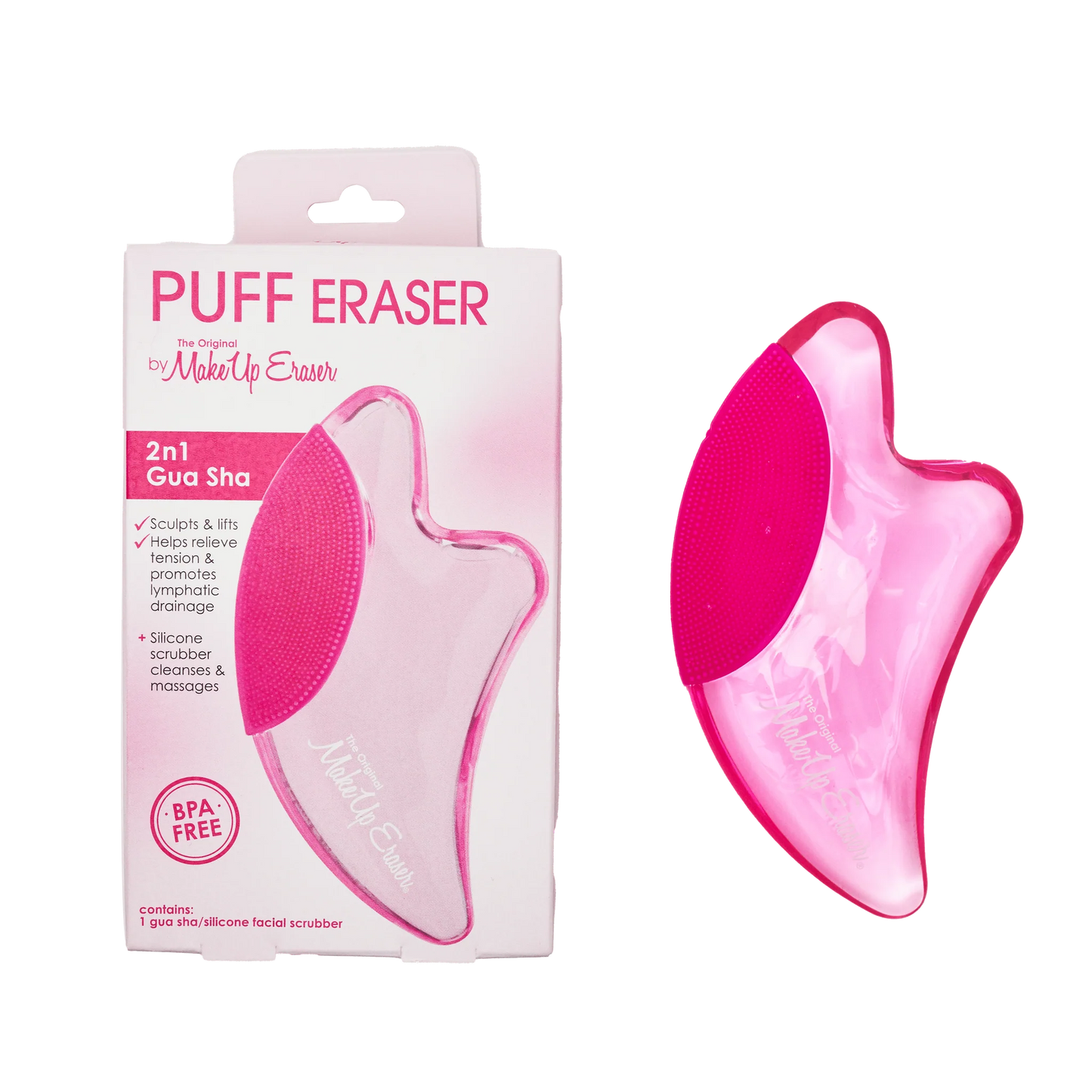THE ORIGINAL MAKEUP ERASER PUFF Eraser: 2n1 Gua Sha
