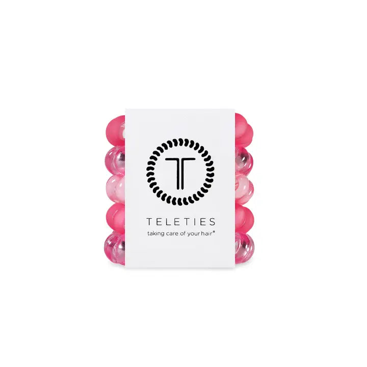 Teleties Spiral Hair Coils | Tiny | Pretty in Pink Hair Ties
