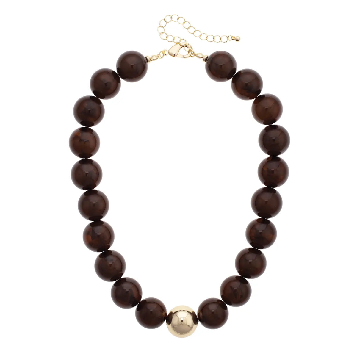 Canvas Style Marjorie Fall Beaded Necklace-Brown