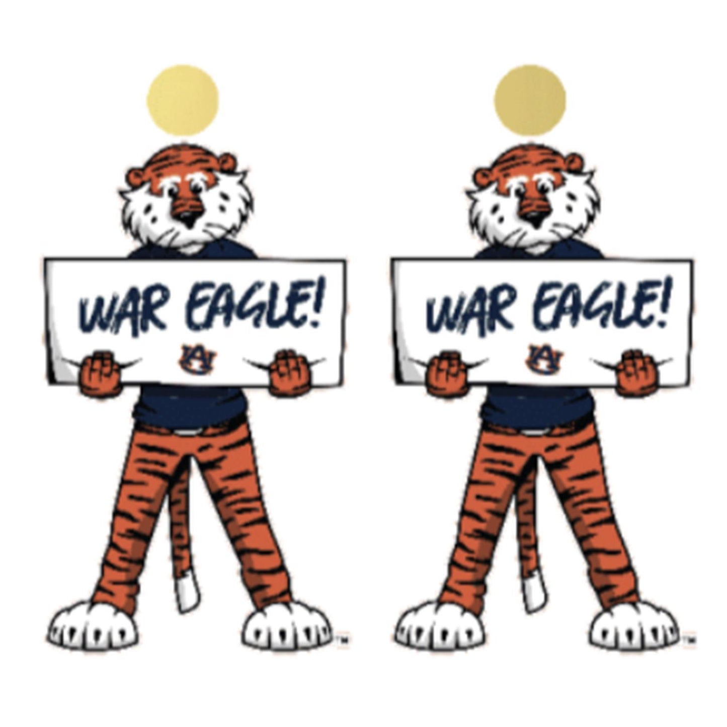 Mary Square AU War Eagle Aubie Earrings