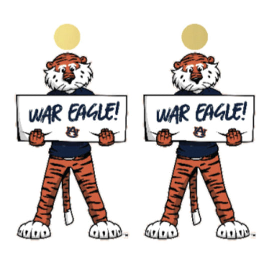 Mary Square  AU War Eagle Aubie Earrings