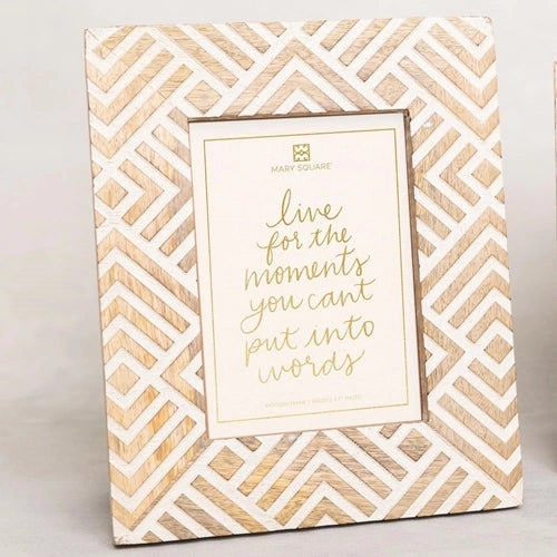 Mary Square Picture Frame (5x7) Natural Geometric