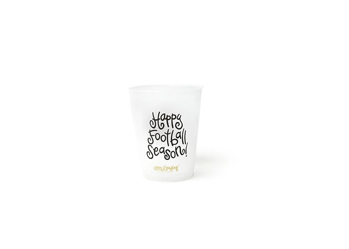 HAPPY EVERYTHING! FOOTBALL FROSTED CUPS SET OF 10