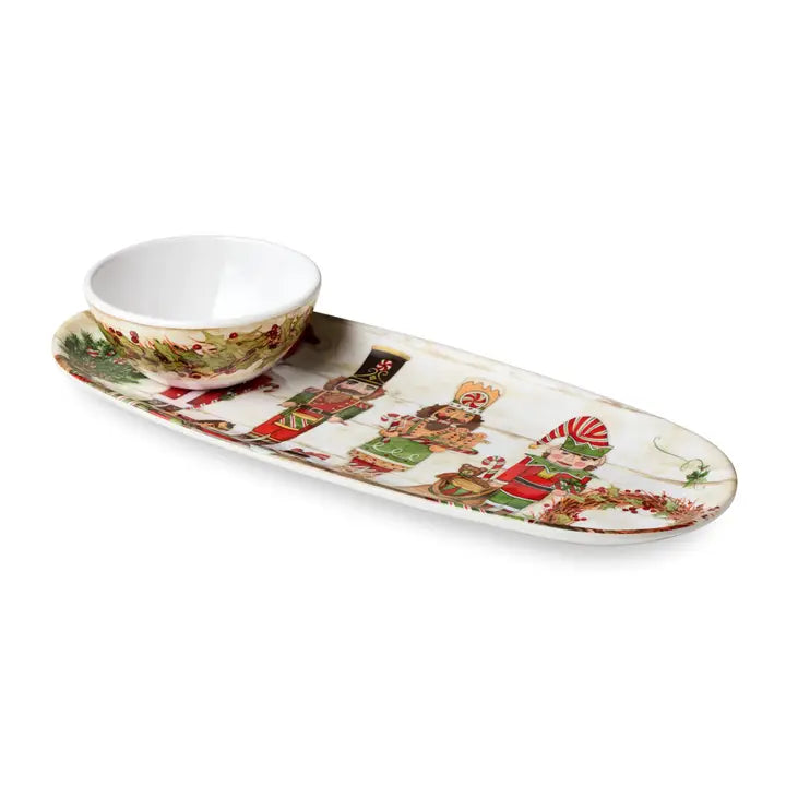 Certified International Nutcracker Parade Melamine Tray and Bowl Gift