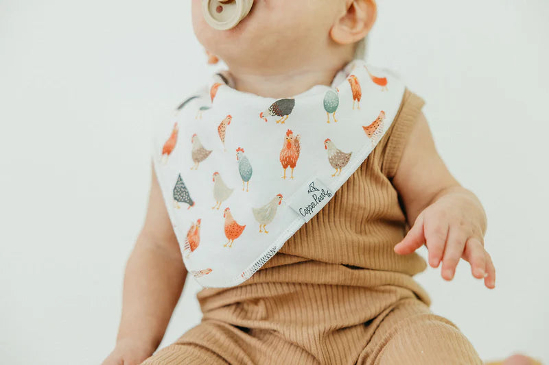 Copper Pearl Bandana Bibs, Farmstead