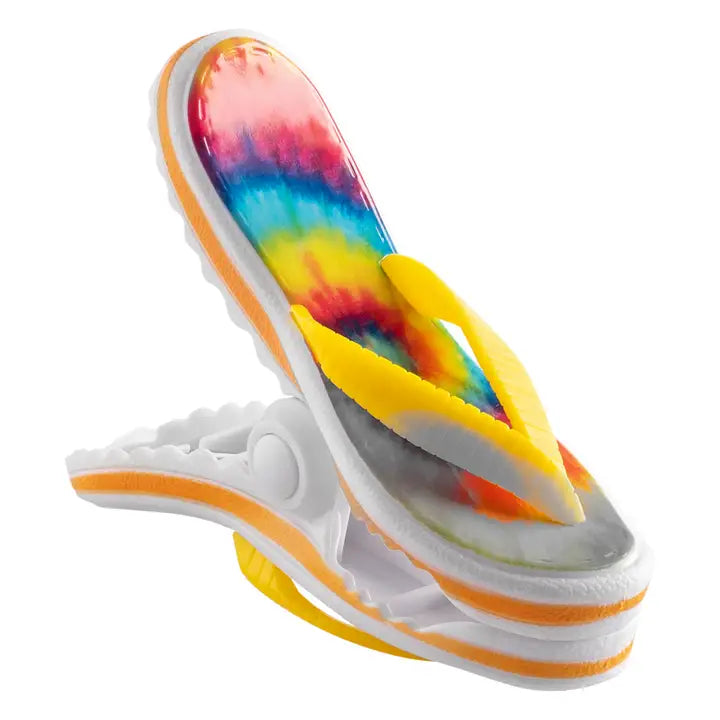 O2COOL Boca Towel Clip Tie Dye Flip Flop