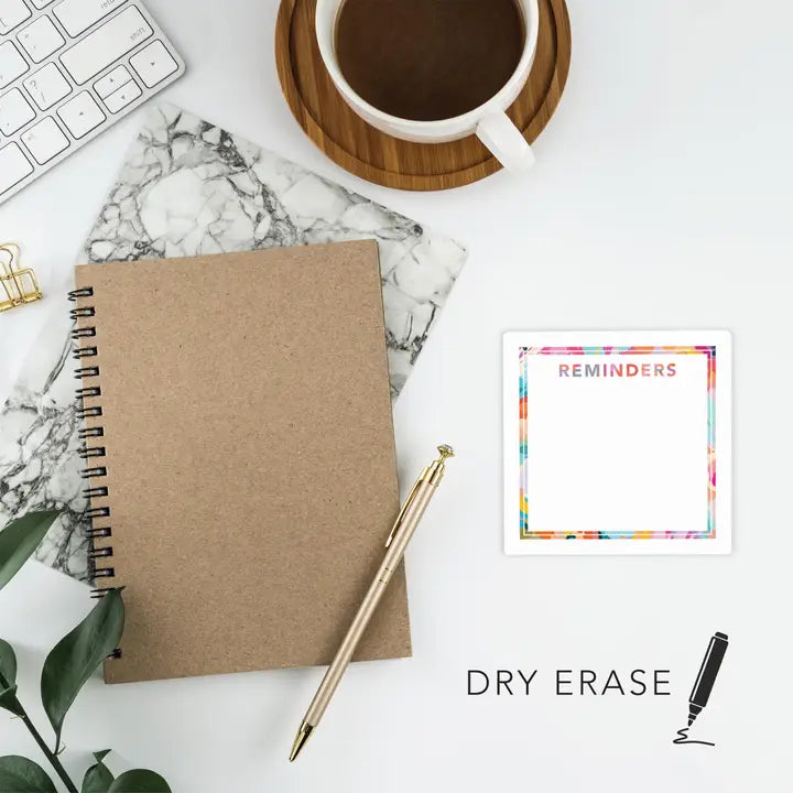 Clairmont & Co. Dry Erase Glass Tile, Desk Notes