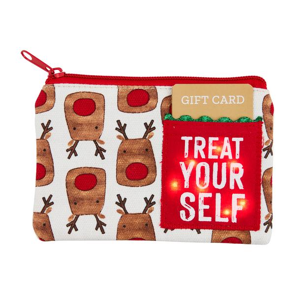MUD PIE REINDEER LIGHT-UP POUCH