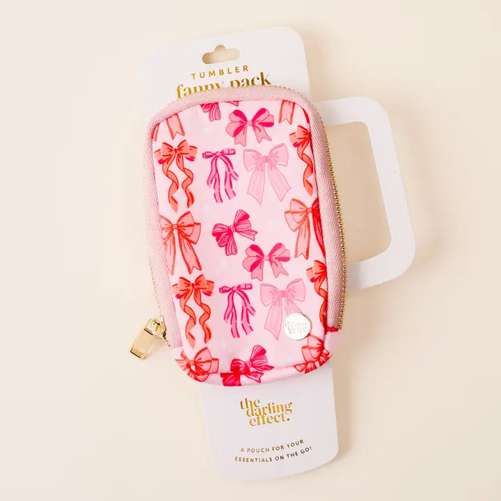 The Darling Effect Tumbler Fanny Pack-Blushing Bows