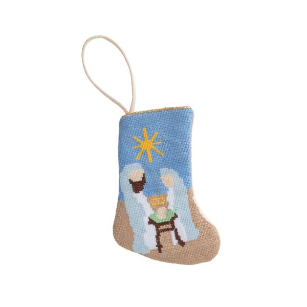 MUD PIE NATIVITY NEEDLEPOINT STOCKING