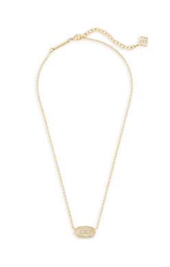 KENDRA SCOTT ELISA SHORT PENDANT NECKLACE GOLD FILIGREE METAL