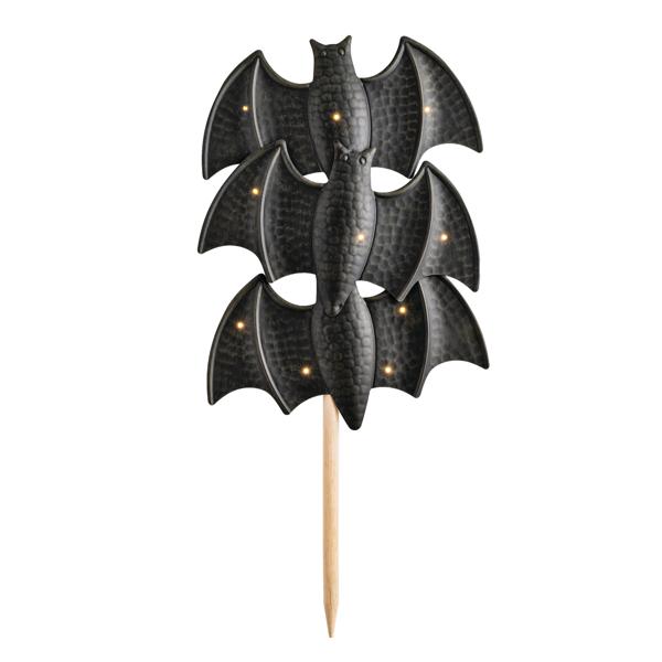 MUD PIE BATS LIGHT UP YARD STAKE