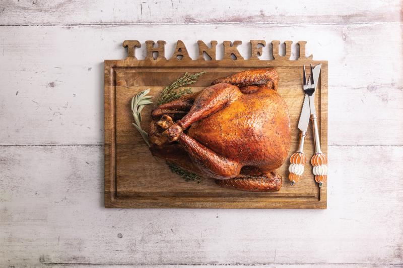 MUD PIE THANKFUL CARVING BOARD SET
