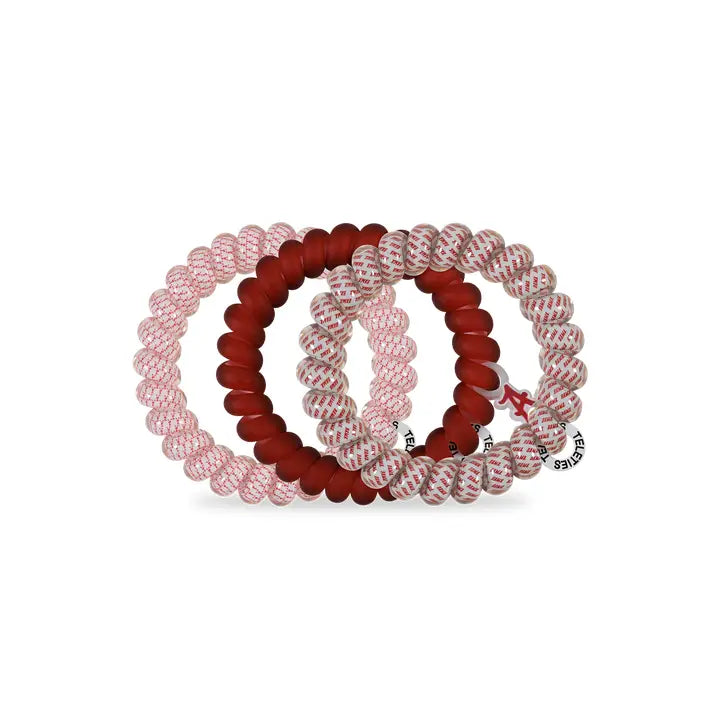 Teleties Spiral Hair Coils | Large | Roll Tide! Hair Ties