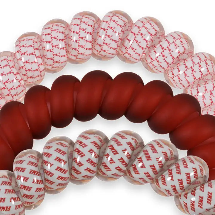 Teleties Spiral Hair Coils | Large | Roll Tide! Hair Ties