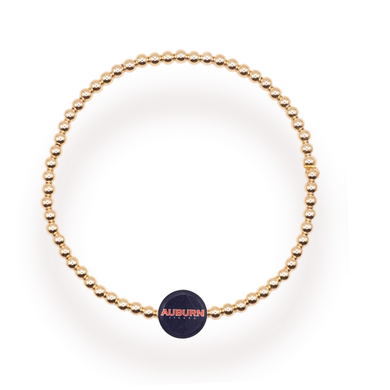 Beaded Blondes Auburn Logo Bracelet