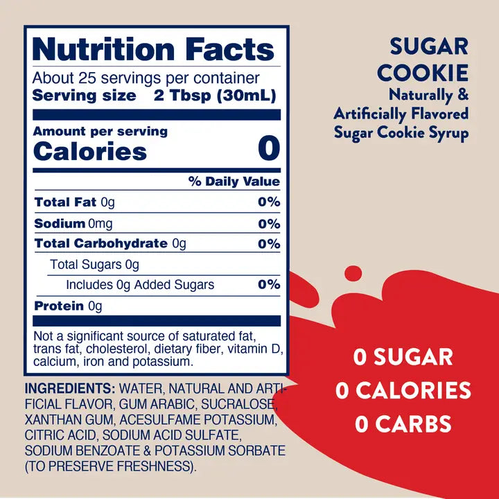 Jordan's Skinny Mixes Sugar Free Sugar Cookie Syrup
