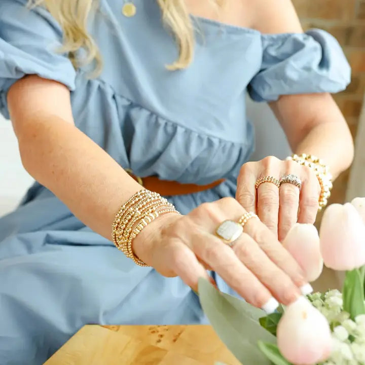 Beaded Blondes Lucky Fluted Bracelet
