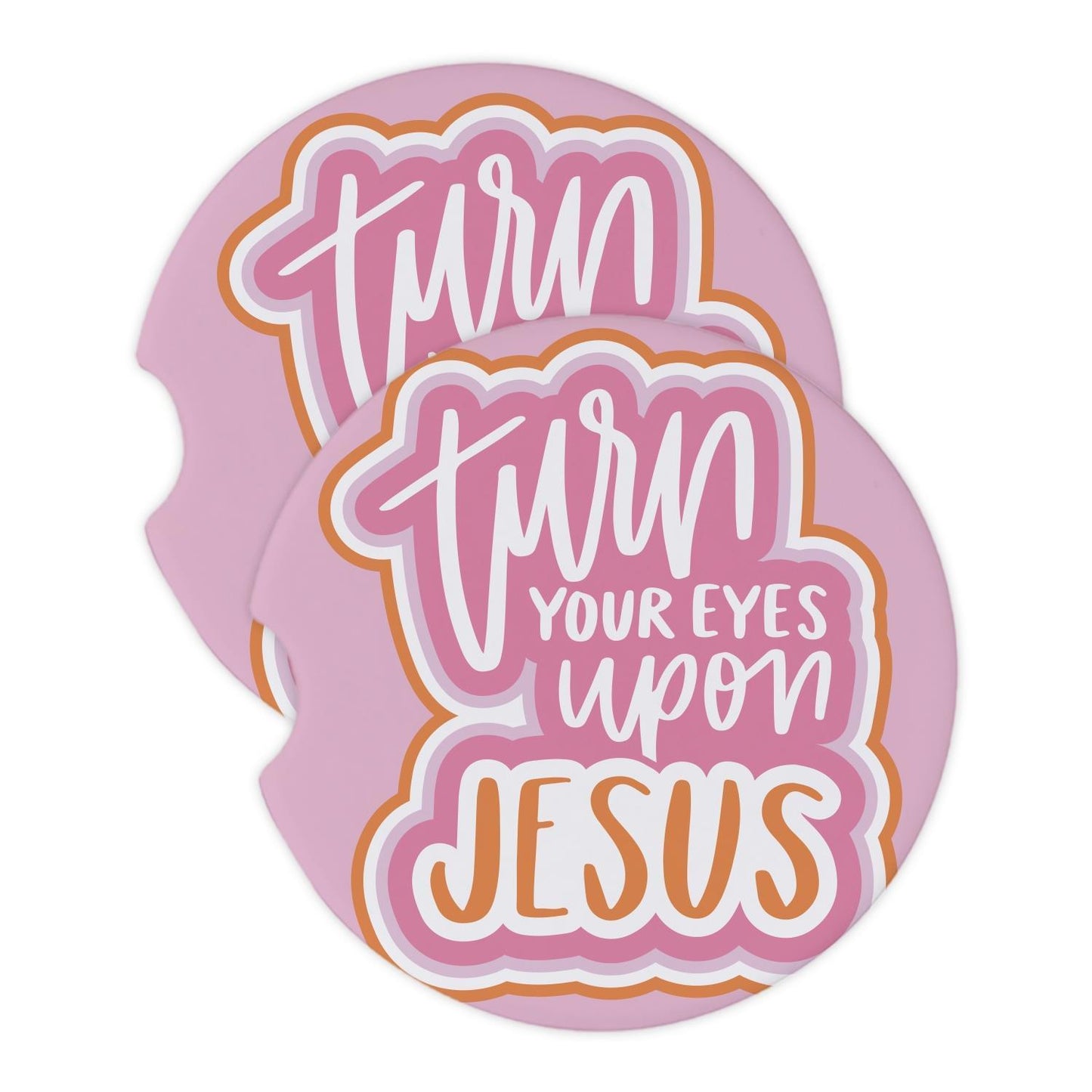 Mary Square Car Coaster Eyes Upon Jesus