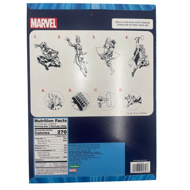 Marvel Avengers 2021 Christmas Advent Countdown Calendar with 24 Milk Chocolate Pieces, 1.76 oz