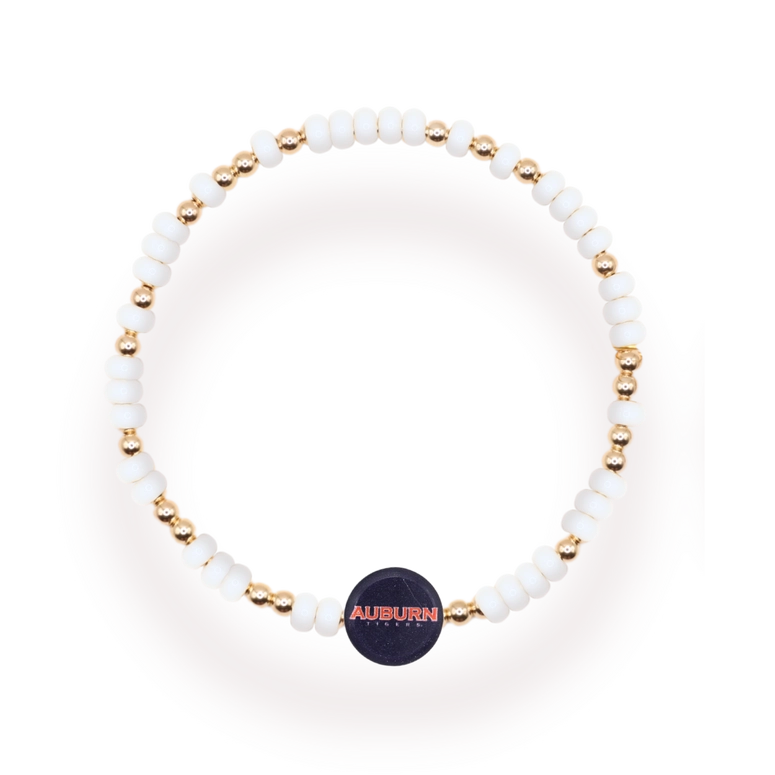 Beaded Blondes Auburn Logo Bracelet