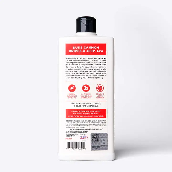 Duke Cannon Jeep® Brand Body Wash - American Legend