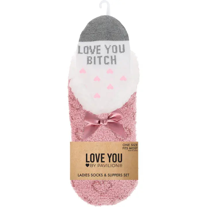 Pavilion Love You Bitch - Slipper Sock Gift Set