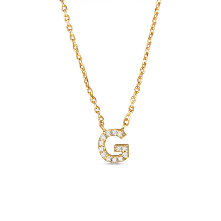 Amanda Blu Cz Initial Necklaces-G