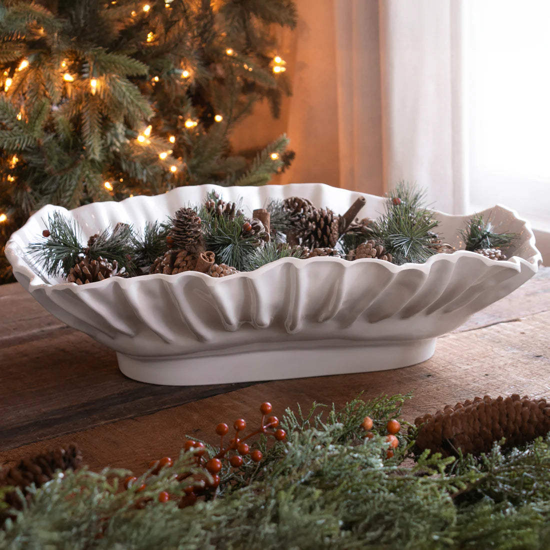 Beatriz Ball VIDA Bloom Large Rectangle Bowl (White)